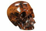 Realistic, Polished Mahogany Obsidian Skull #127564-2